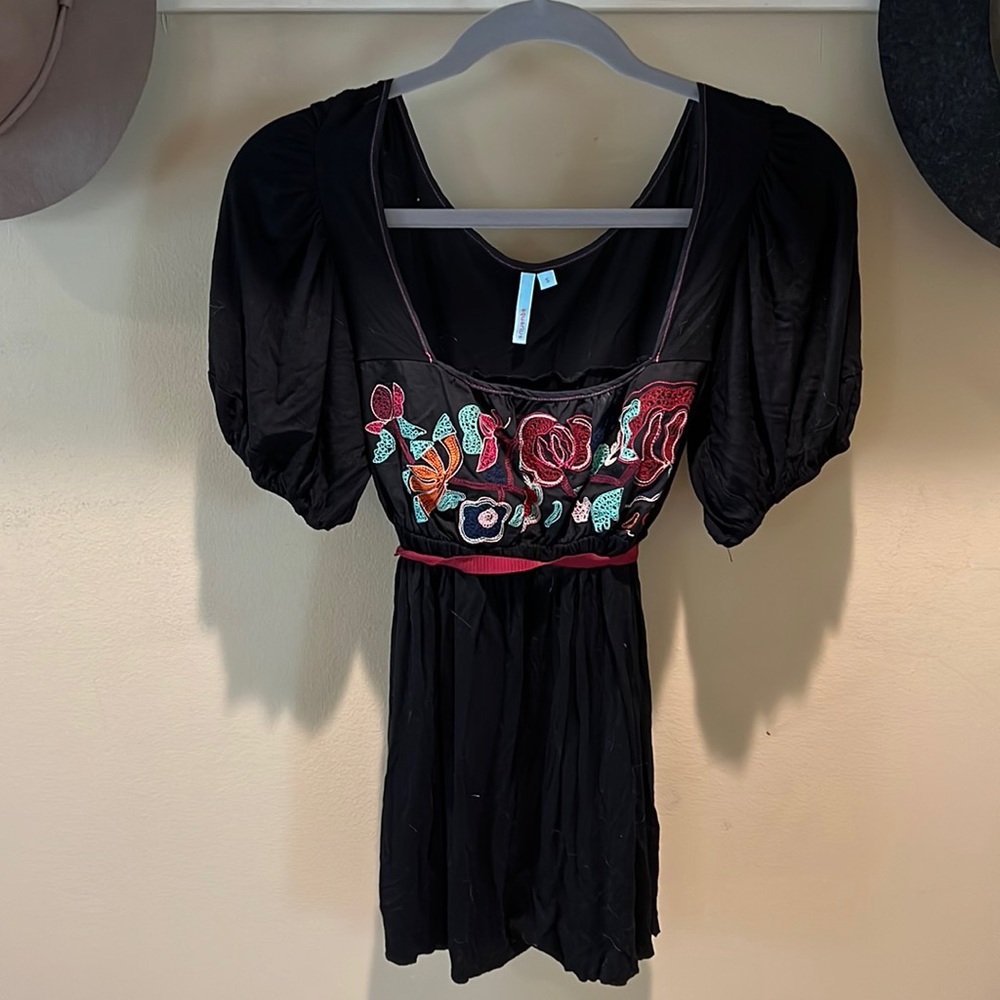Embroidered flower blouse